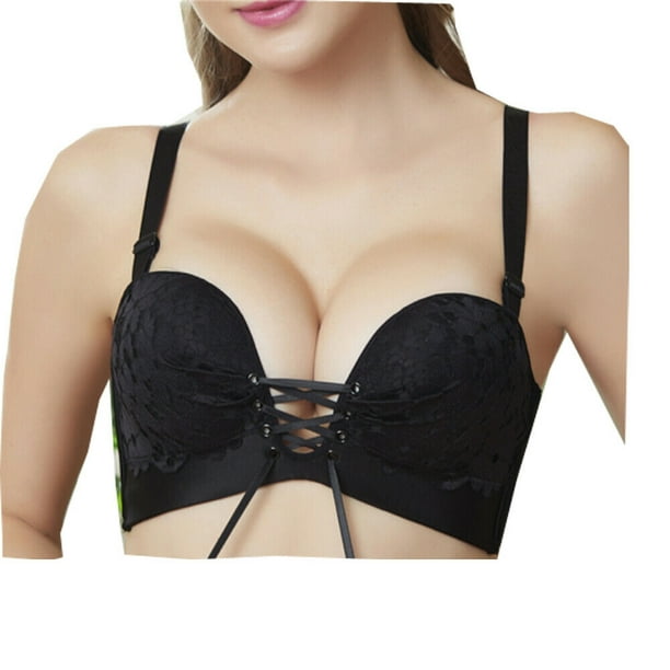 NEW SILICON GEL SUPERBOOST BLACK MULTIWAY PUSH UP PADDED BRA 32/34/36/38 A/B/C/D